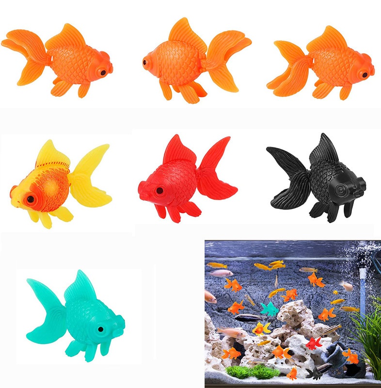 Aquarium Fish Goldfish - 7 조각 인공 물고기 물고기 그릇