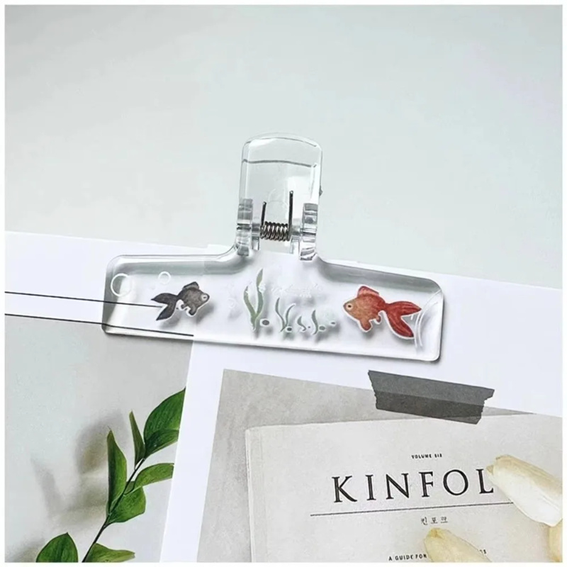 Aquarium Fish Goldfish - 1PC 투명 아크릴 금붕어 바인더 클립,
