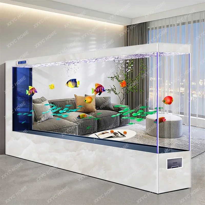 Live Fish Aquarium - WWSuper 대형 천장까지 닿는 어항 거실
