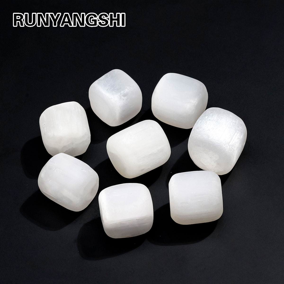 Aquarium Fish Guppy - 1pc 천연 셀레나이트 롤링 스톤 대량