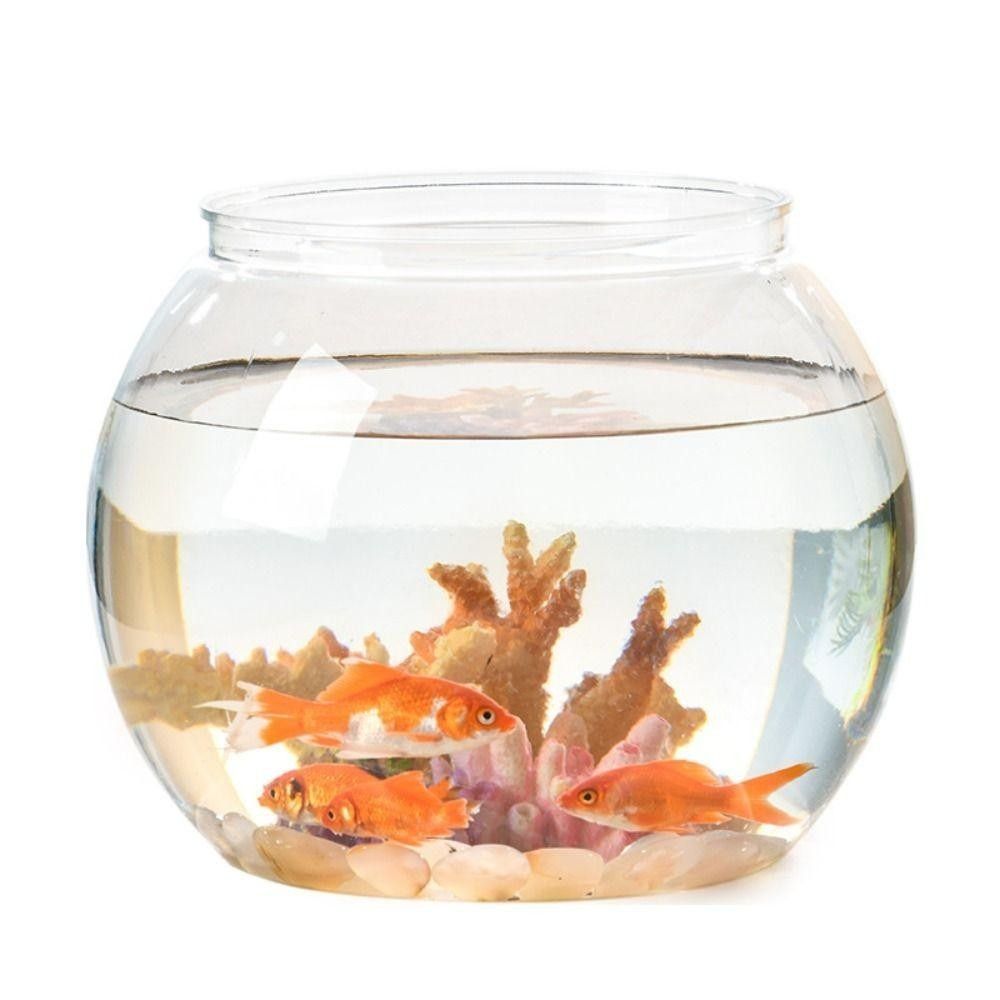 Aquarium Fish Goldfish - 휴대용 투명 어항 원형 깨지지 않는