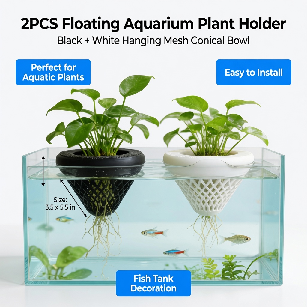 2PCS 플로팅 수족관 식물 홀더, 물고기 탱크용 걸이 - Aquarium Fish For Sale Online 리뷰 및 가격