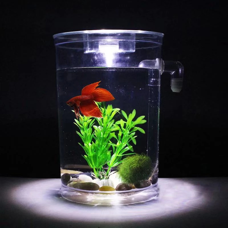 게으른 무료 물 변경 데스크탑 물고기 탱크 미니 크리  - Aquarium Fish Goldfish 리뷰 및 가격