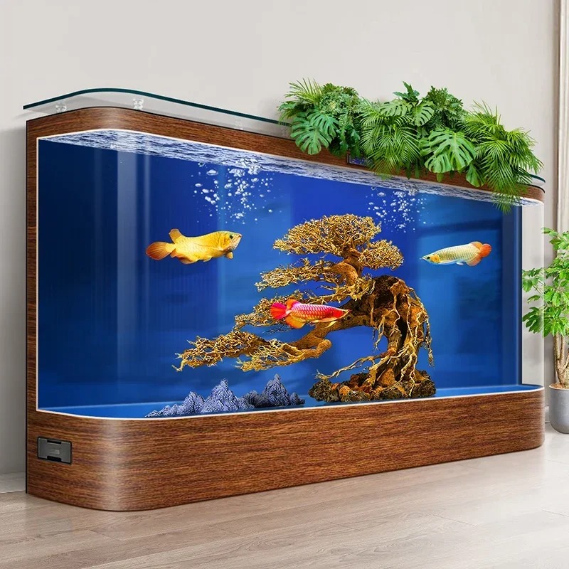 바닥부터 천장까지 이어지는 생태 어항 거실 대형 무수  - Live Fish Aquarium 리뷰 및 가격