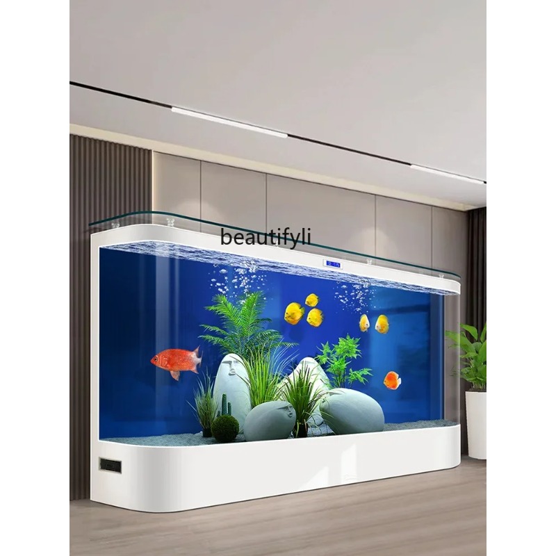 바닥부터 천장까지 이어지는 생태 어항 거실 대형 무수  - Live Fish Aquarium 리뷰 및 가격