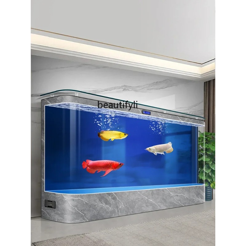 바닥부터 천장까지 이어지는 생태 어항 거실 대형 무수  - Live Fish Aquarium 리뷰 및 가격