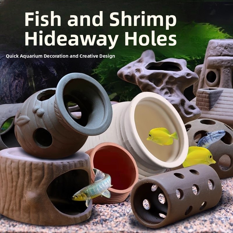  물고기와 새우 번식을 위한 숨숨처소가 있는 점토 탱 - Aquarium Fish Reproduction 리뷰 및 가격