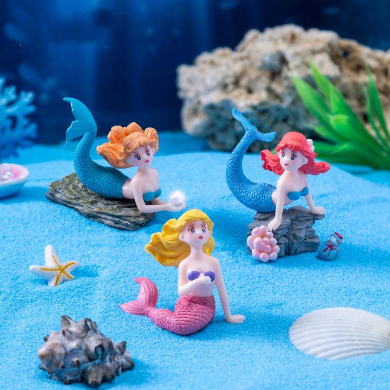4Pcs 플라스틱 물고기 탱크 작은 인어 장식품 미니어 - Aquarium Fish For Sale Online 리뷰 및 가격