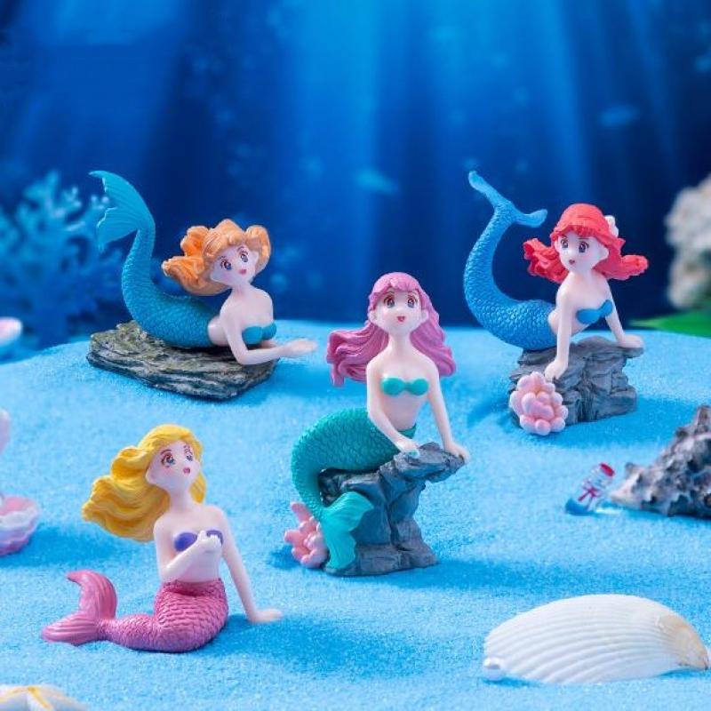 4Pcs 플라스틱 물고기 탱크 작은 인어 장식품 미니어 - Aquarium Fish For Sale Online 리뷰 및 가격