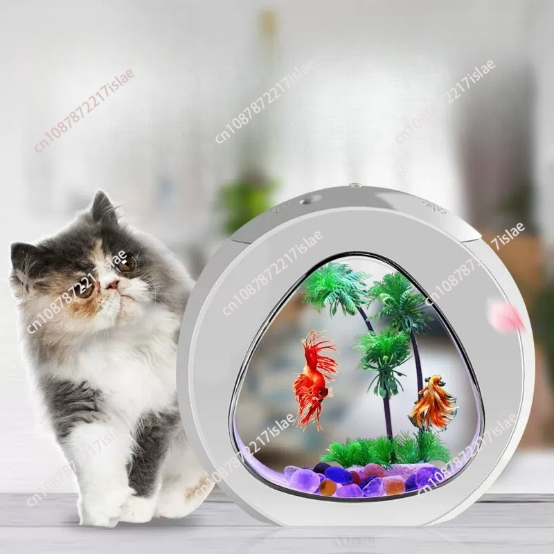 소형 데스크탑 아크릴 어항, 금붕어를 위한 창의적인 생 - Aquarium Fish Goldfish 리뷰 및 가격