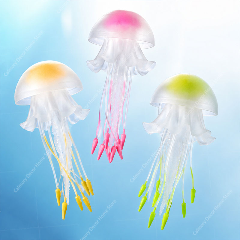 창의적인 시뮬레이션된 떠다니는 형광 발광 효과 해파리  - Aquarium Fish Guppy 리뷰 및 가격