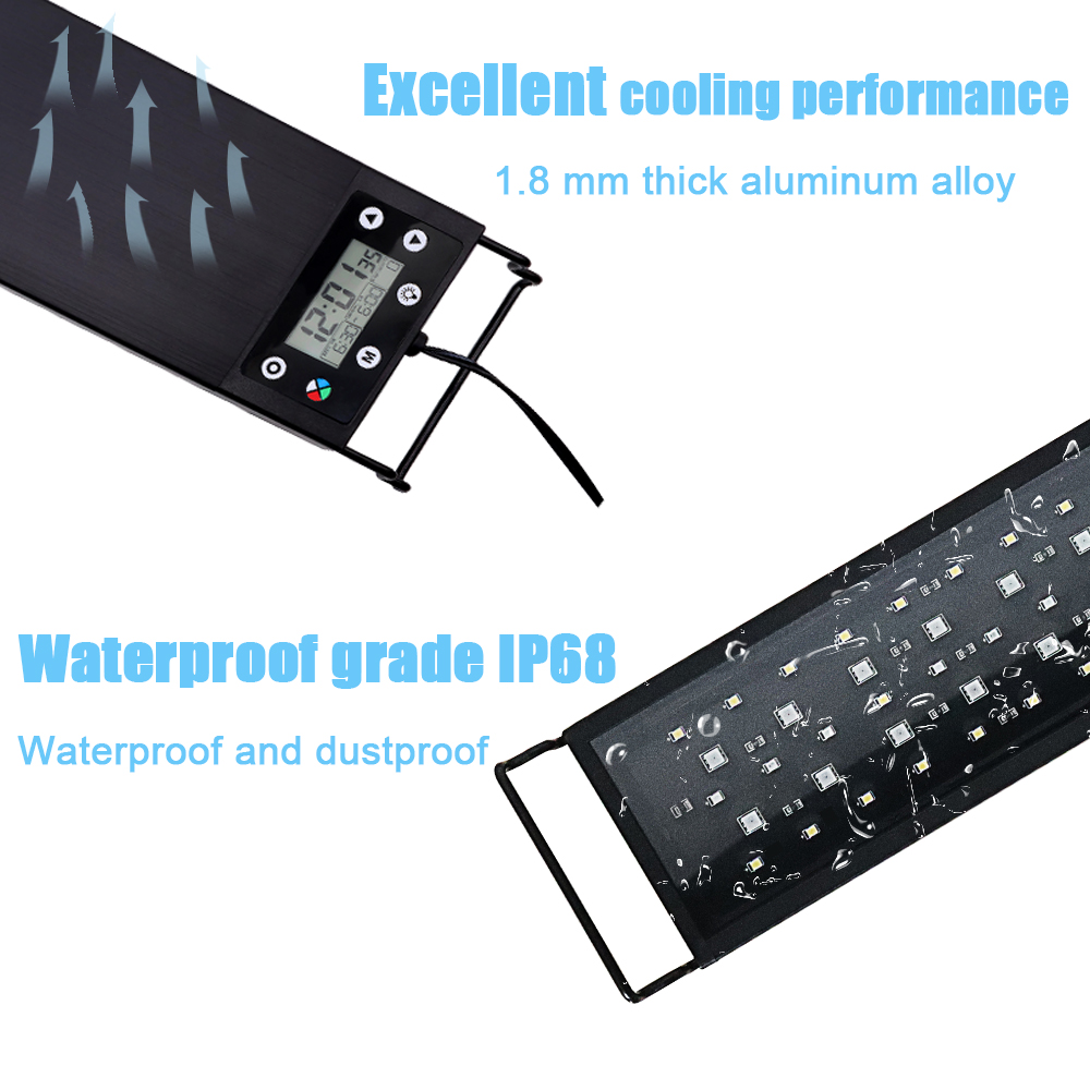 30-60cm 어항용 24시간 풀 스펙트럼 LED 조명 - Aquarium Fish Guppy 리뷰 및 가격