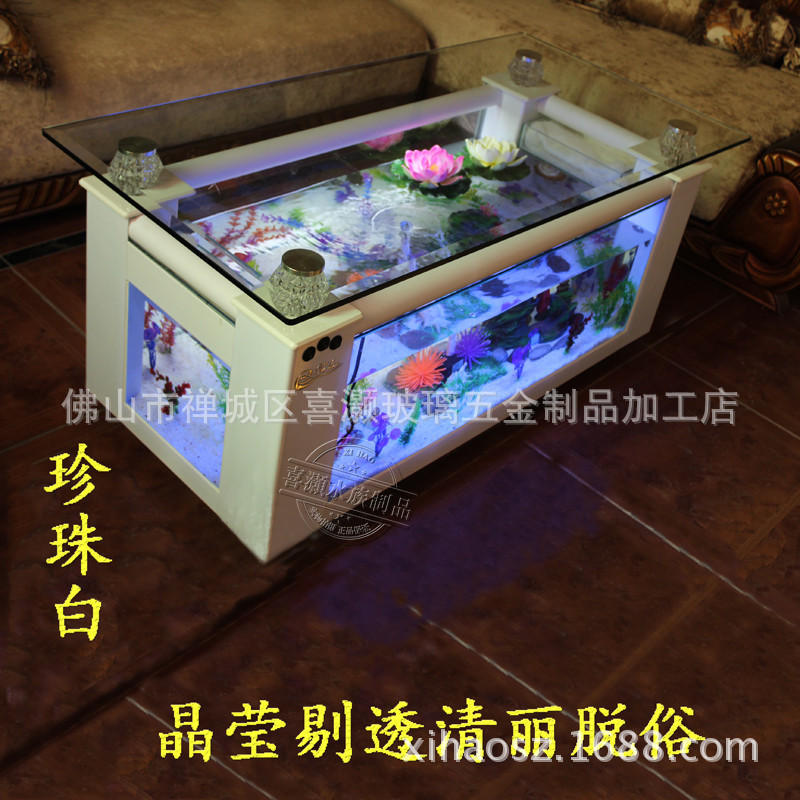 소파 커피 테이블 생태 수조 어항 거실 데스크탑 커피  - Live Fish Aquarium 리뷰 및 가격