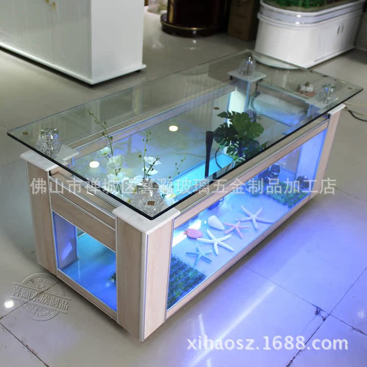 소파 커피 테이블 생태 수조 어항 거실 데스크탑 커피  - Live Fish Aquarium 리뷰 및 가격