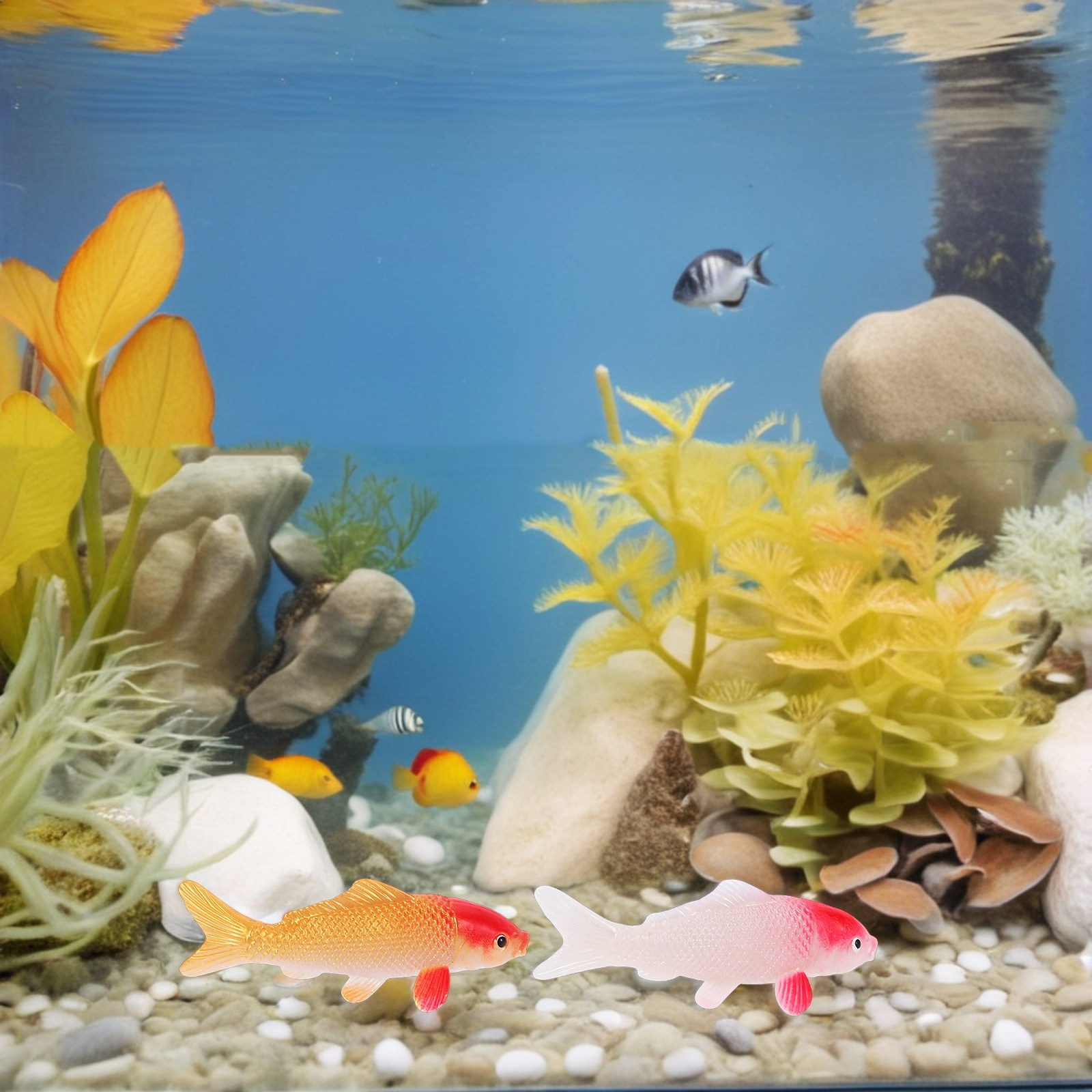 2개입 실물 같은 잉어 어항 장식품 미니 금붕어 수조  - Aquarium Fish Koi 리뷰 및 가격