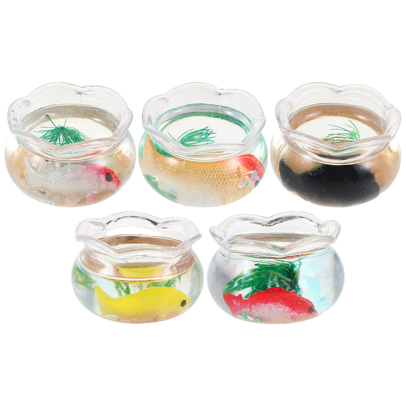 5개 미니 어항, 작은 원형 금붕어 수족관, 사실적인  - Aquarium Fish Goldfish 리뷰 및 가격